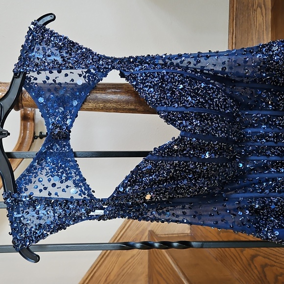 Jovani Royal Blue Formal Mermaid Dress - Picture 3 of 12